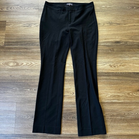 NYDJ Womens Dress Pants 10 Black Ponte Knit Bootcut Stretch Mid Rise Office - Picture 1 of 9